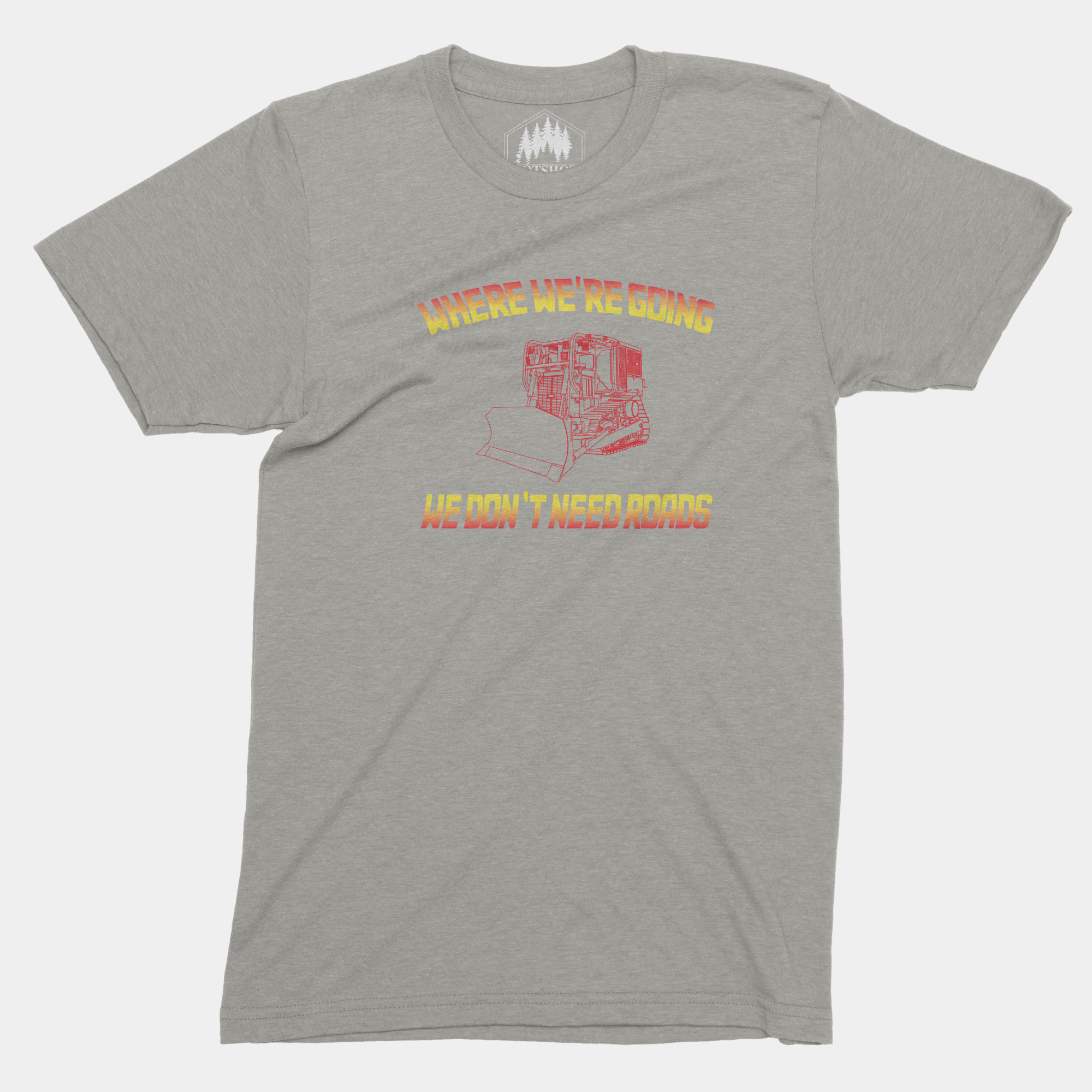 NO ROADS DOZER - Grey T-Shirt
