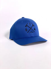 0462 - EMBROIDERED - FLEX FIT/CURVED BILL (BLUE)