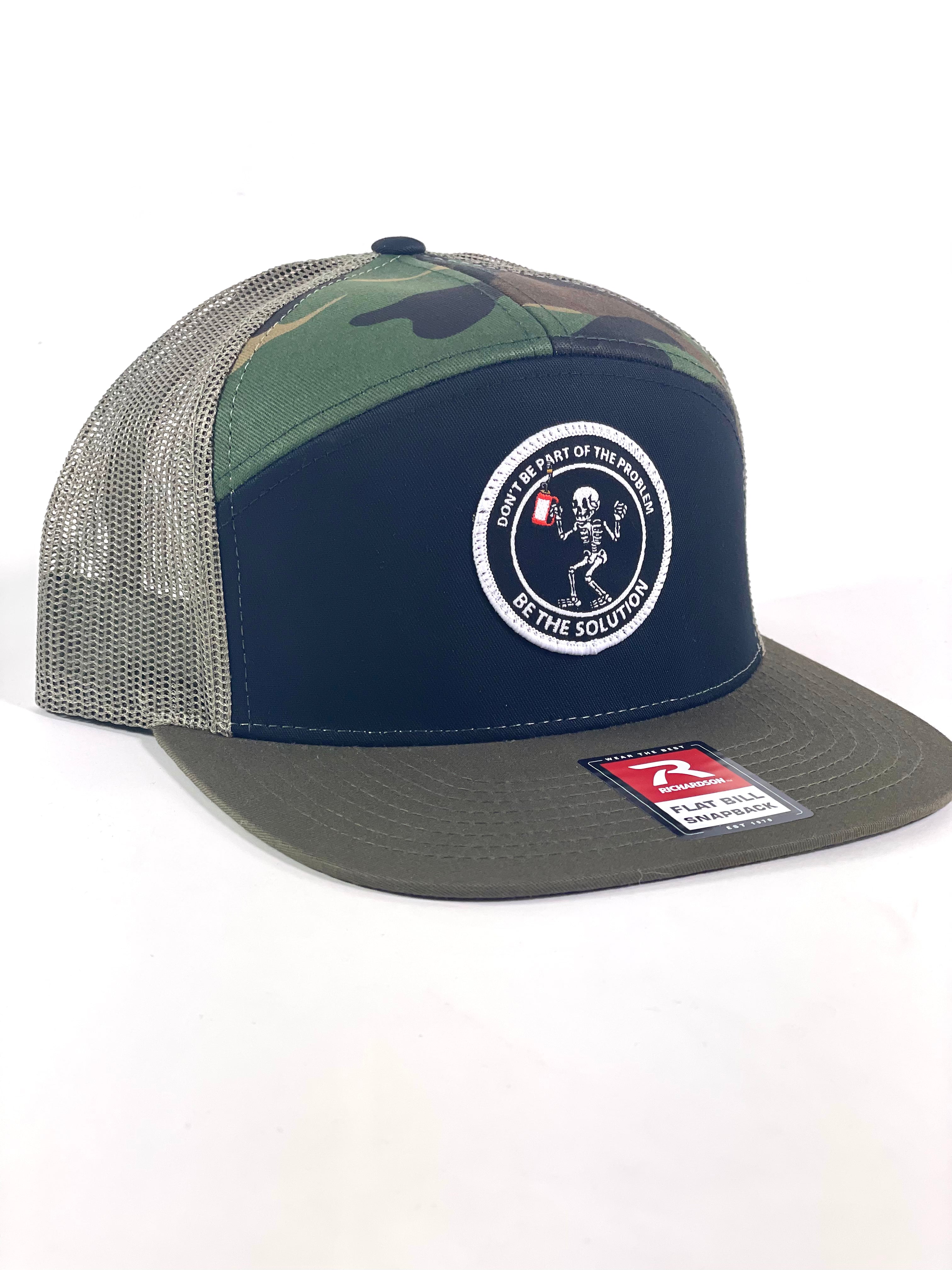 SOLUTION- CAMO/BLACK SNAPBACK/FLAT BILL