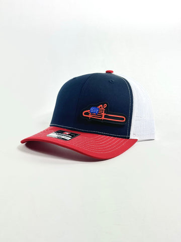 AMERICAN SAW -RED/BLUE/WHITE SNAPBACK