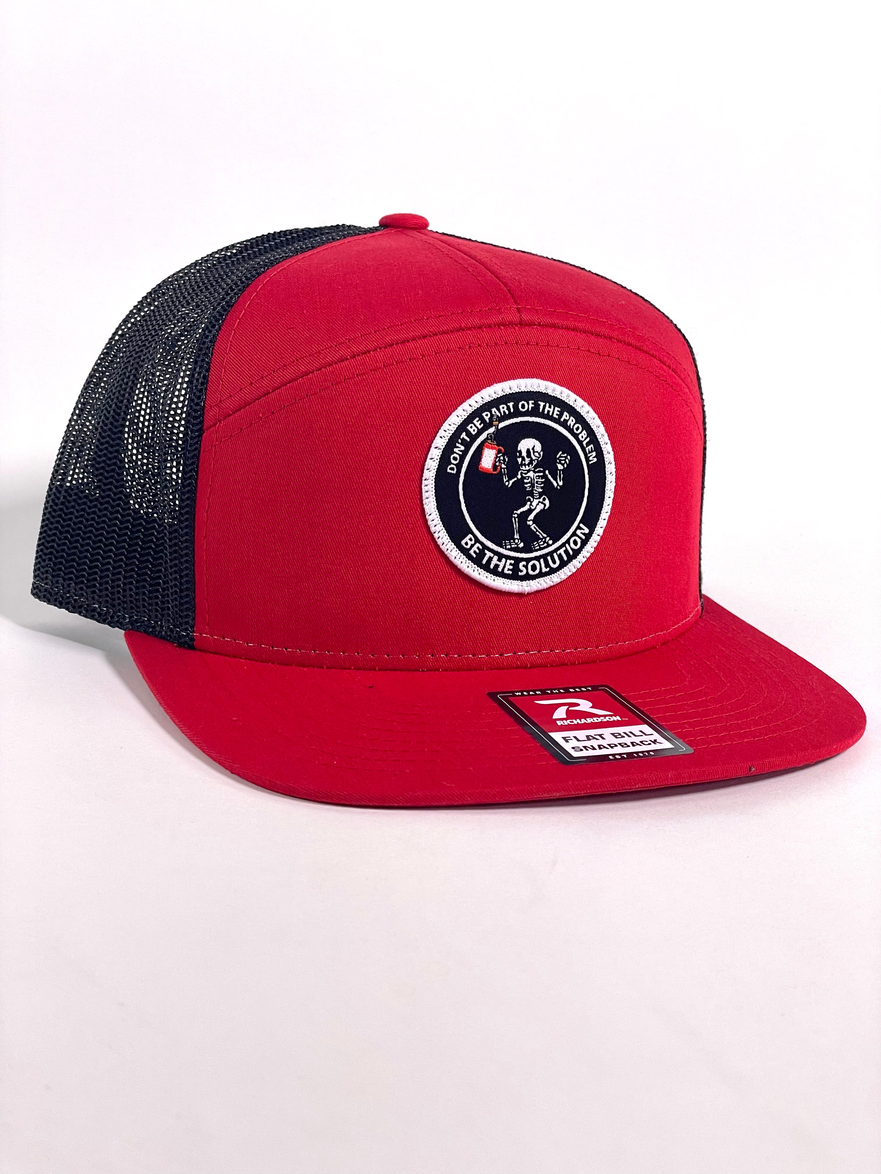 SOLUTION- RED/BLACK SNAPBACK/FLAT BILL