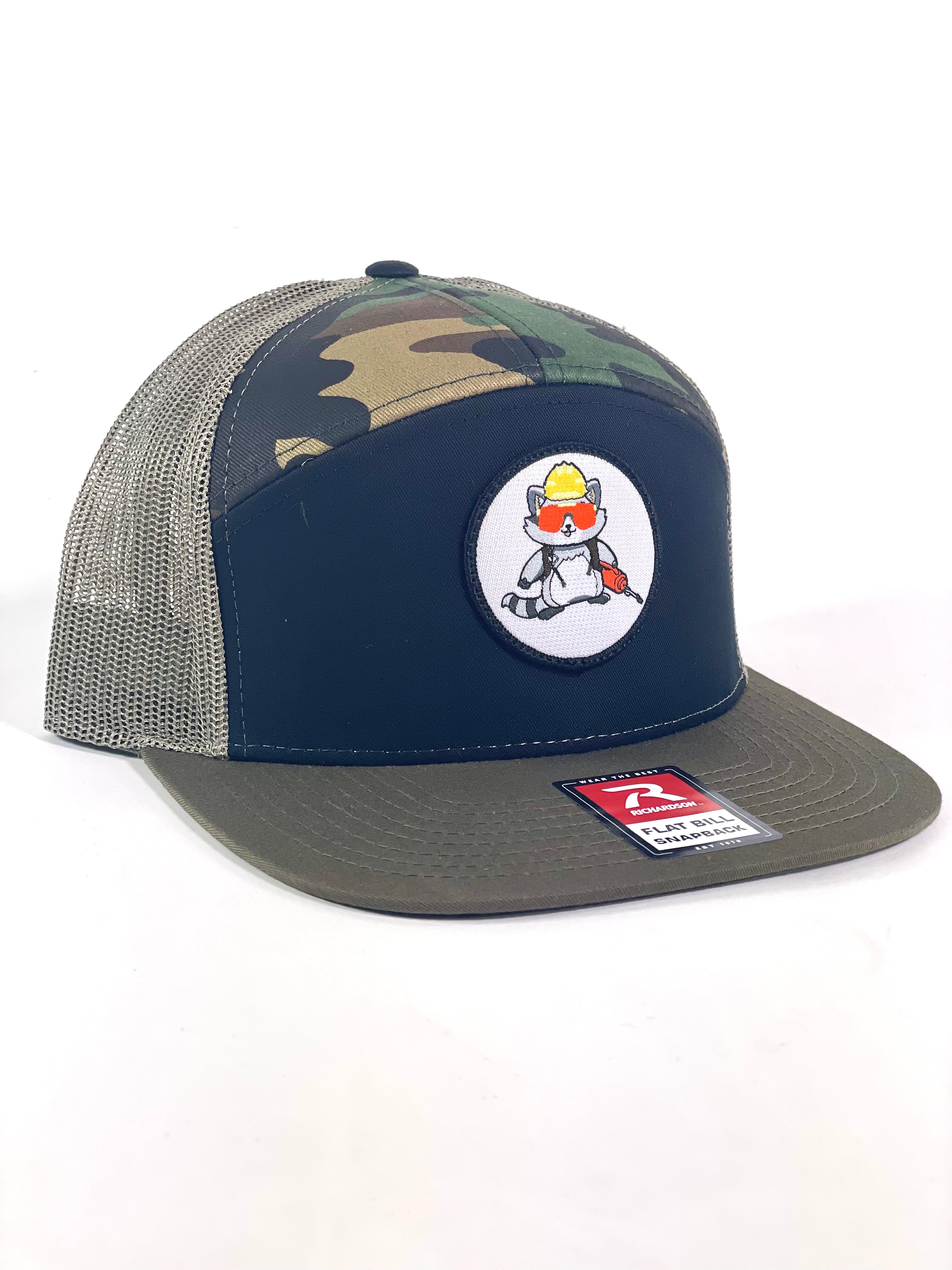 DRIP TRASH PANDA-CAMO/BLACK SNAPBACK/FLAT BILL