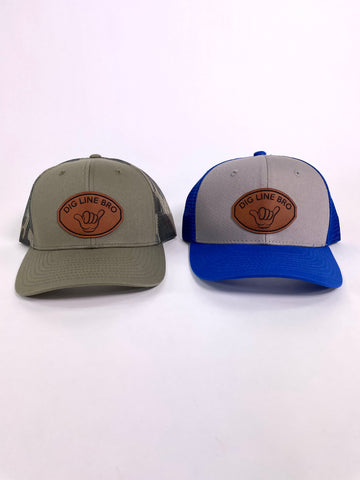 DIG LINE BRO LEATHER PATCH HAT