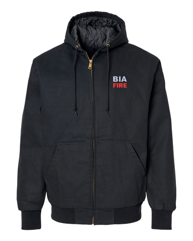 BIA FIRE -INSULATED CANVAS JACKET-BLACK