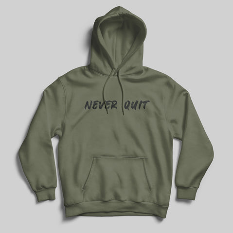 NEVER QUIT OD GREEN - HOODIE