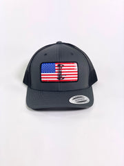 BOW AMERICA - CHARCOAL/BLACK HAT/SNAPBACK