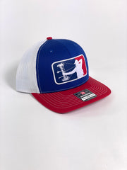 R/B BOW - WHITE/ROYAL/RED SNAPBACK