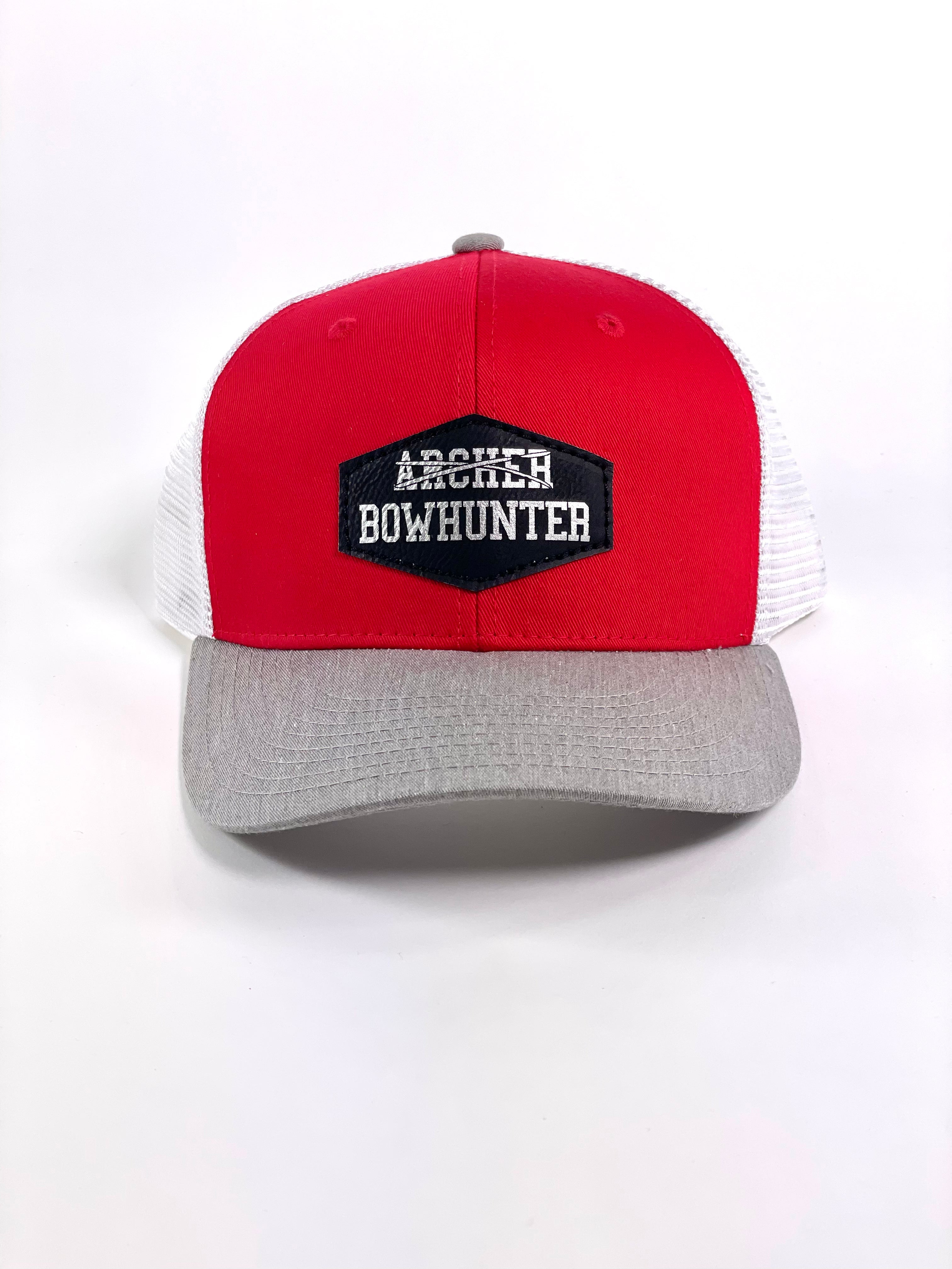 BOWHUNTER - RED/WHITE SNAP BACK HAT