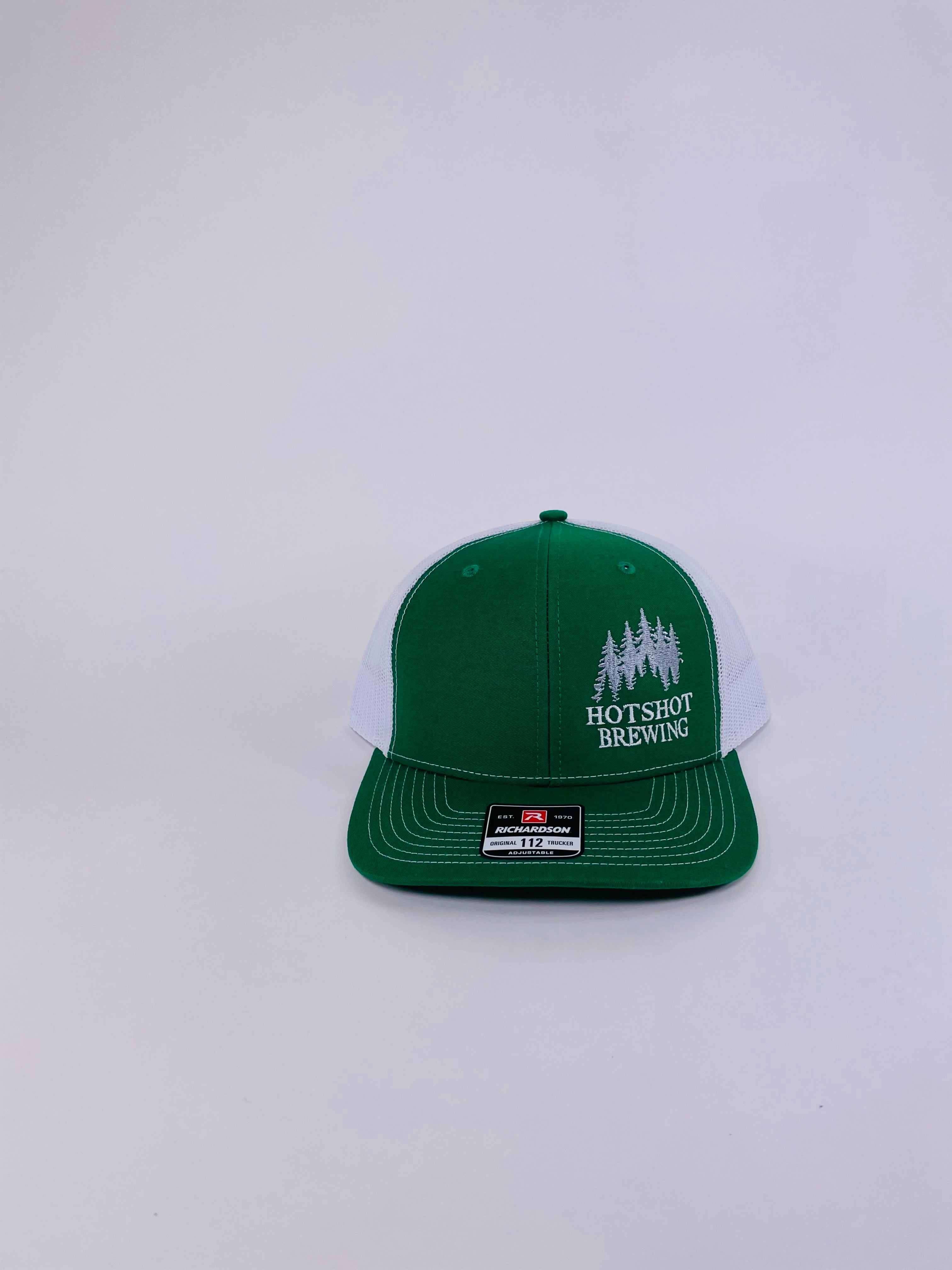 HOTSHOT BREWING CORPORATE HAT -GREEN WITH WHITE SNAP BACK