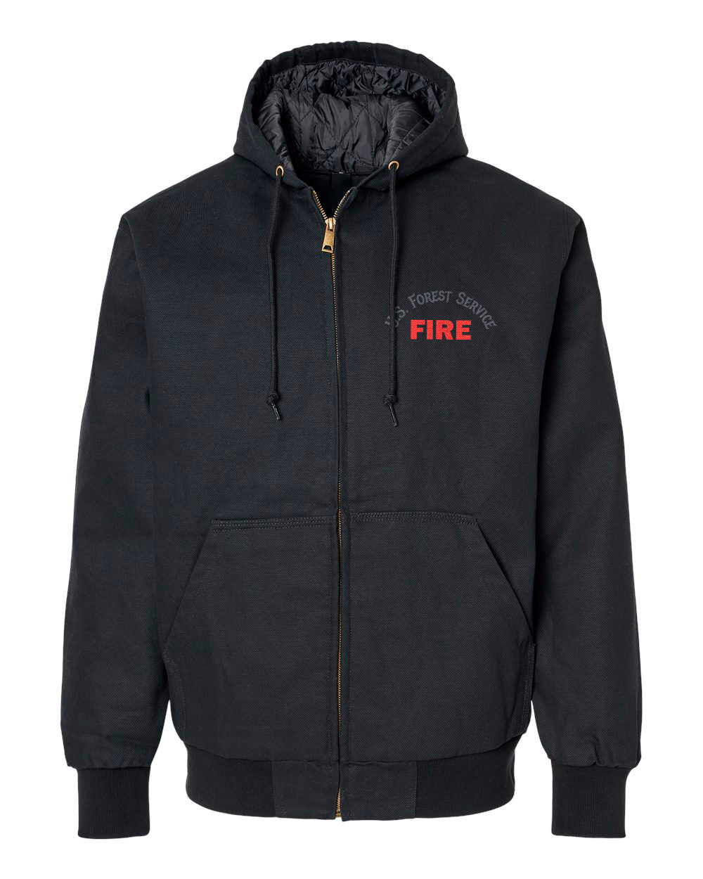 USFS FIRE -INSULATED CANVAS JACKET-BLACK