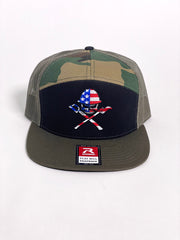 AMERICA OLD SKOOL - FLAT BILL (GREEN/BLACK/CAMO)