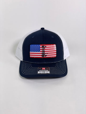 BOW AMERICA-NAVY/WHITE SNAPBACK