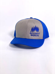 HOTSHOT BREWING CORP HAT -GREY WITH BLUE SNAP BACK